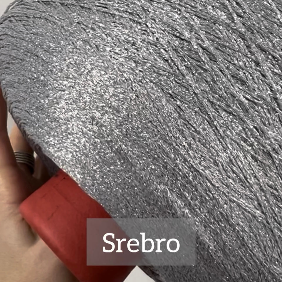 LUREX wiskozowy - srebro