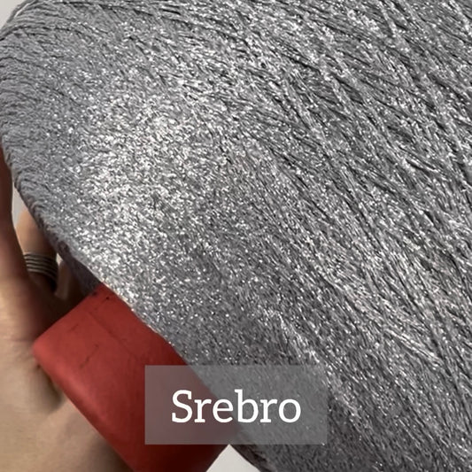 LUREX wiskozowy - srebro